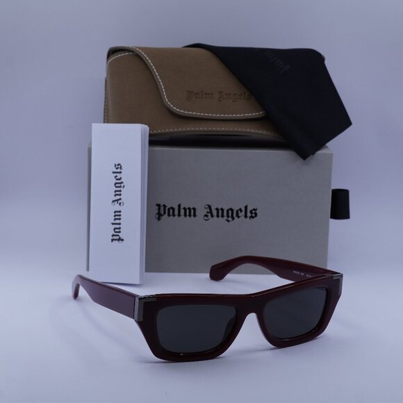 Palm Angels PERI10K MALIBU 2507 Cat Eye Sunglasses - Red/Dark Grey - Picture 1 of 9